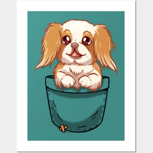 Pocket Cute Japanese Chin Dog Posters and Art